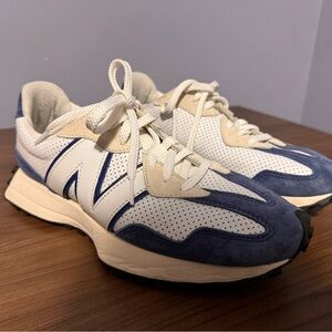 Mens New Balance 327 Sneakers Size 10 Royal Navy White